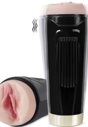 Quijoy Direct Selling "Davina Masturbator Double Vibrator, Charging Cable - Neutral Black Box - Fully Coated"