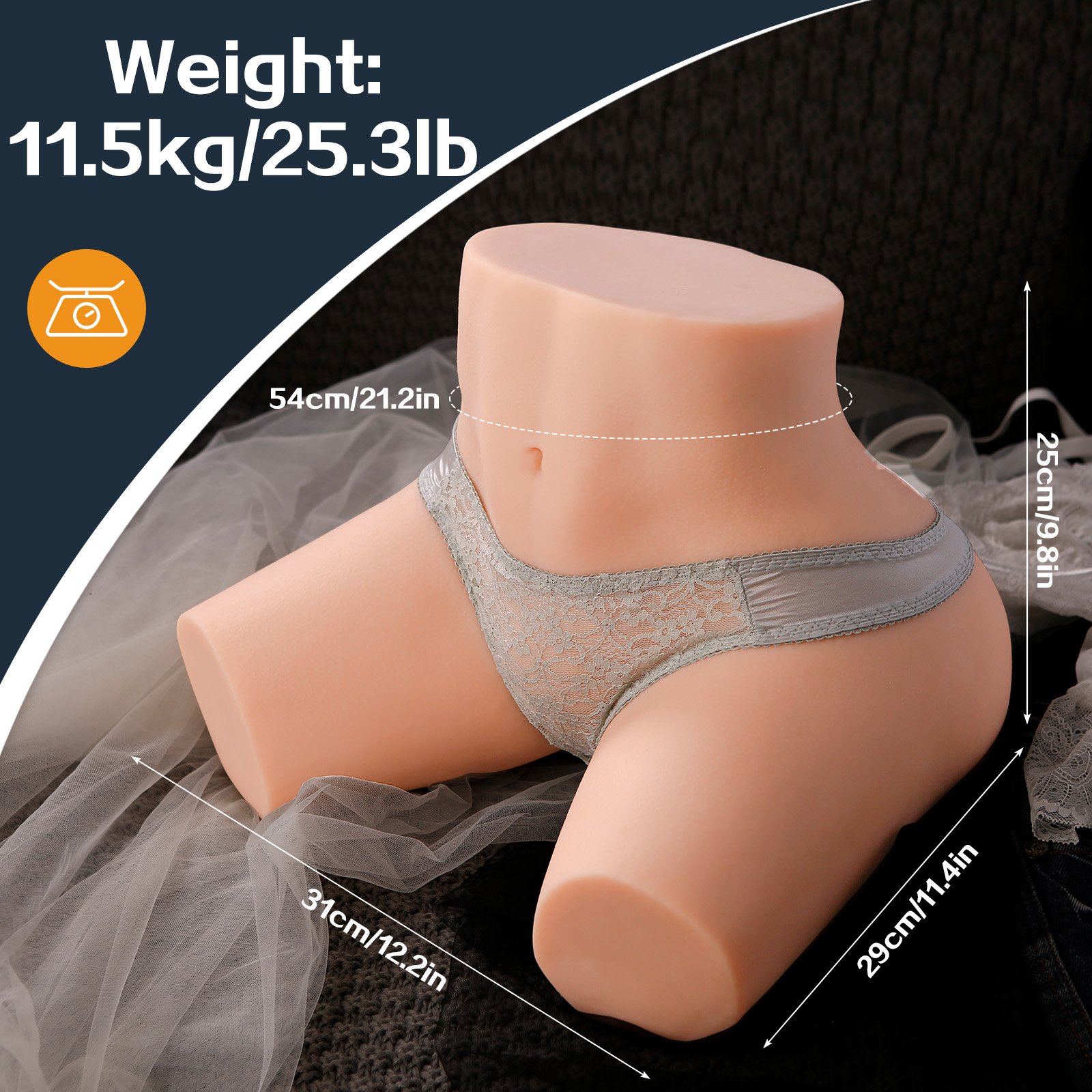 Quijoy direct sales 24 pounds half size Chu Yulu butt 2 adult toy - Image 3